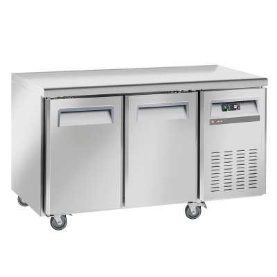 Table frigorifique, ventilé, 2 portes GN 1/1, sur roues, 2 avec freins WR-GTN2-2N